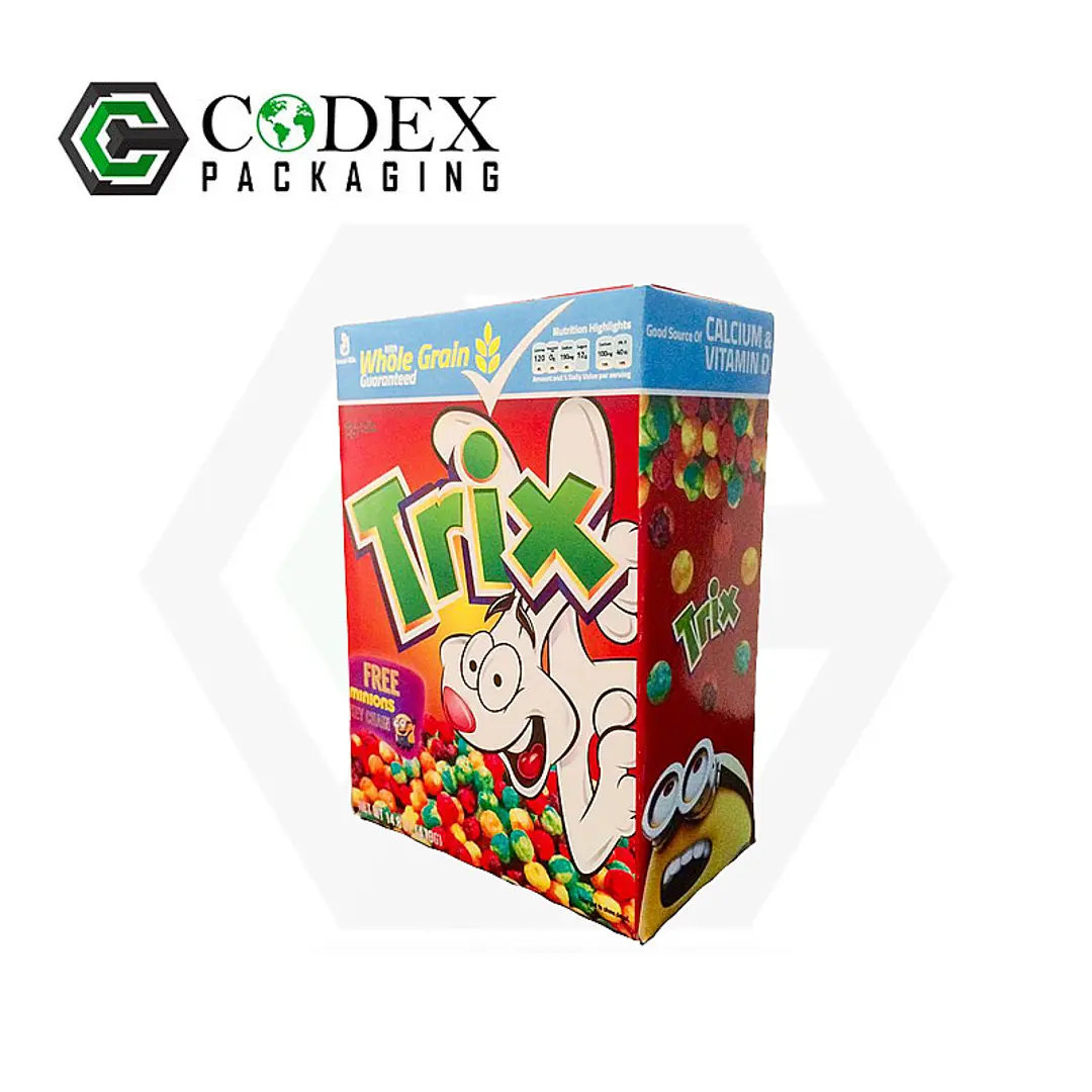 Custom Cereal Boxes with Gloss Lamination