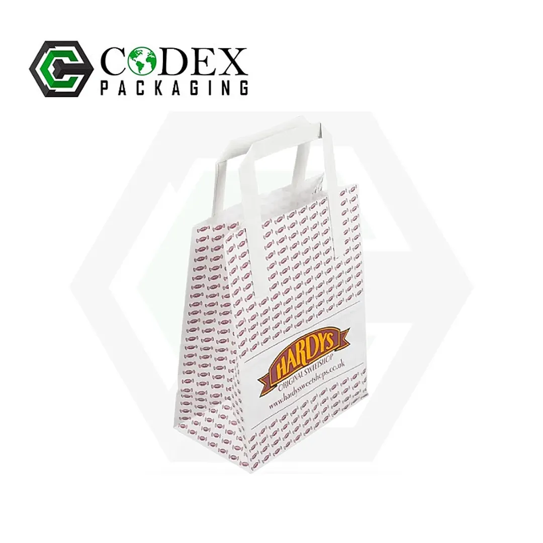 Custom Flat Handle Paper Bags